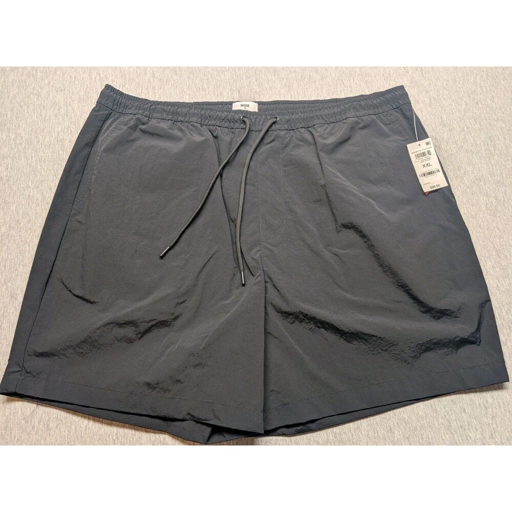 Mode of One Mens Size XXL Track Shorts Solid Black Regular-Fit NEW